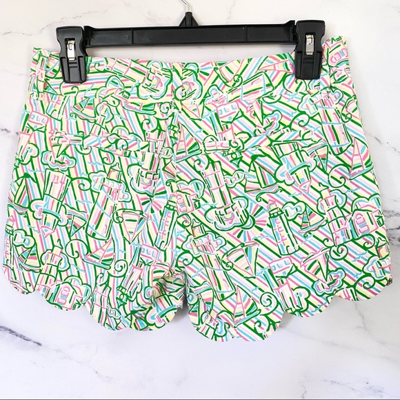 Lilly Pulitzer Buttercup Shorts Resort White Guiding Light 00 - Picture 4 of 6